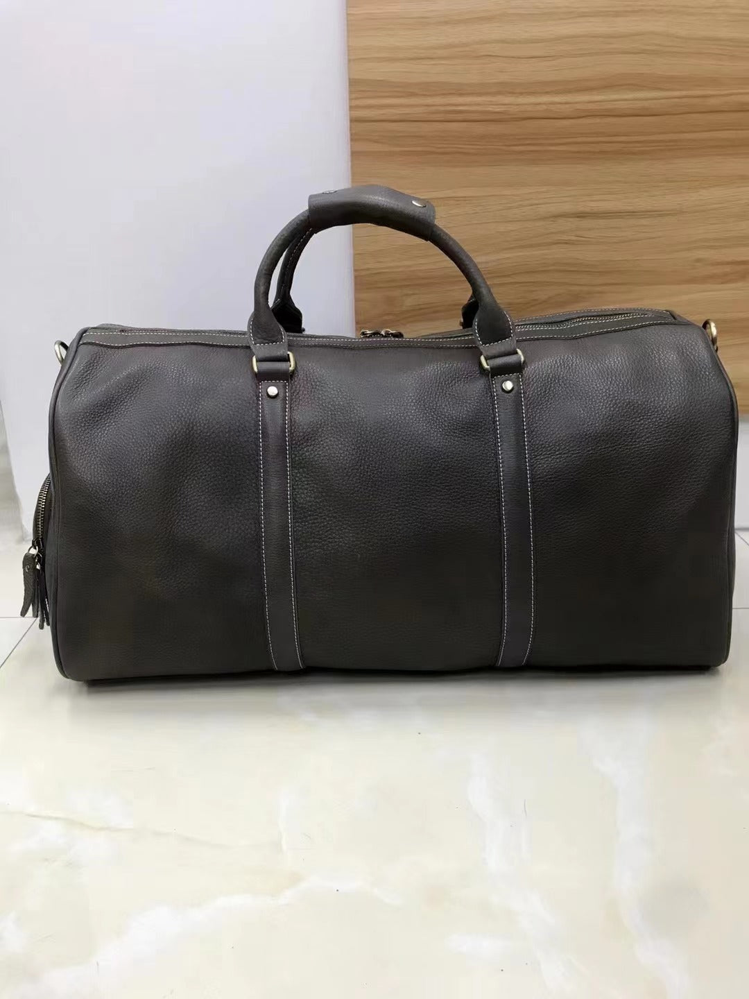 Large Capacity Genuine Leather Luggage Bag for Travel woyaza