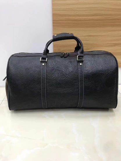 Premium Vintage Leather Travel Tote Bag for Men woyaza