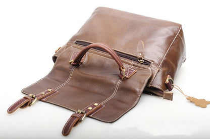 Timeless Leather Courier Bag for Men and Women Woyaza