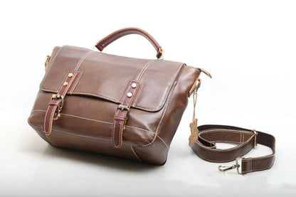 Classic Genuine Leather Shoulder Bag for Both Genders Woyaza