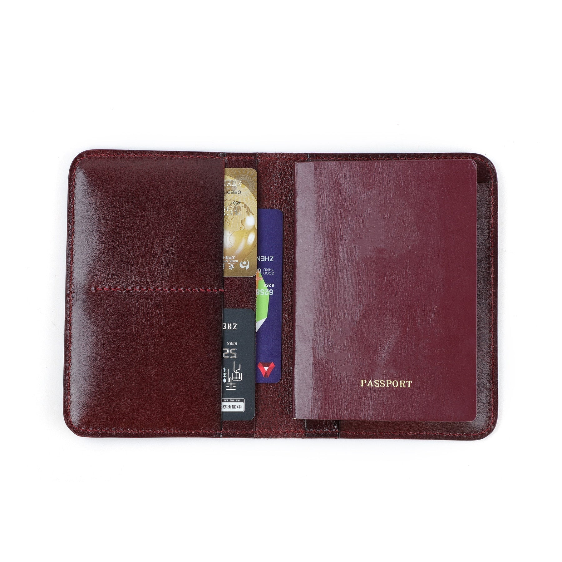 Elegant Leather Passport Case Woyaza