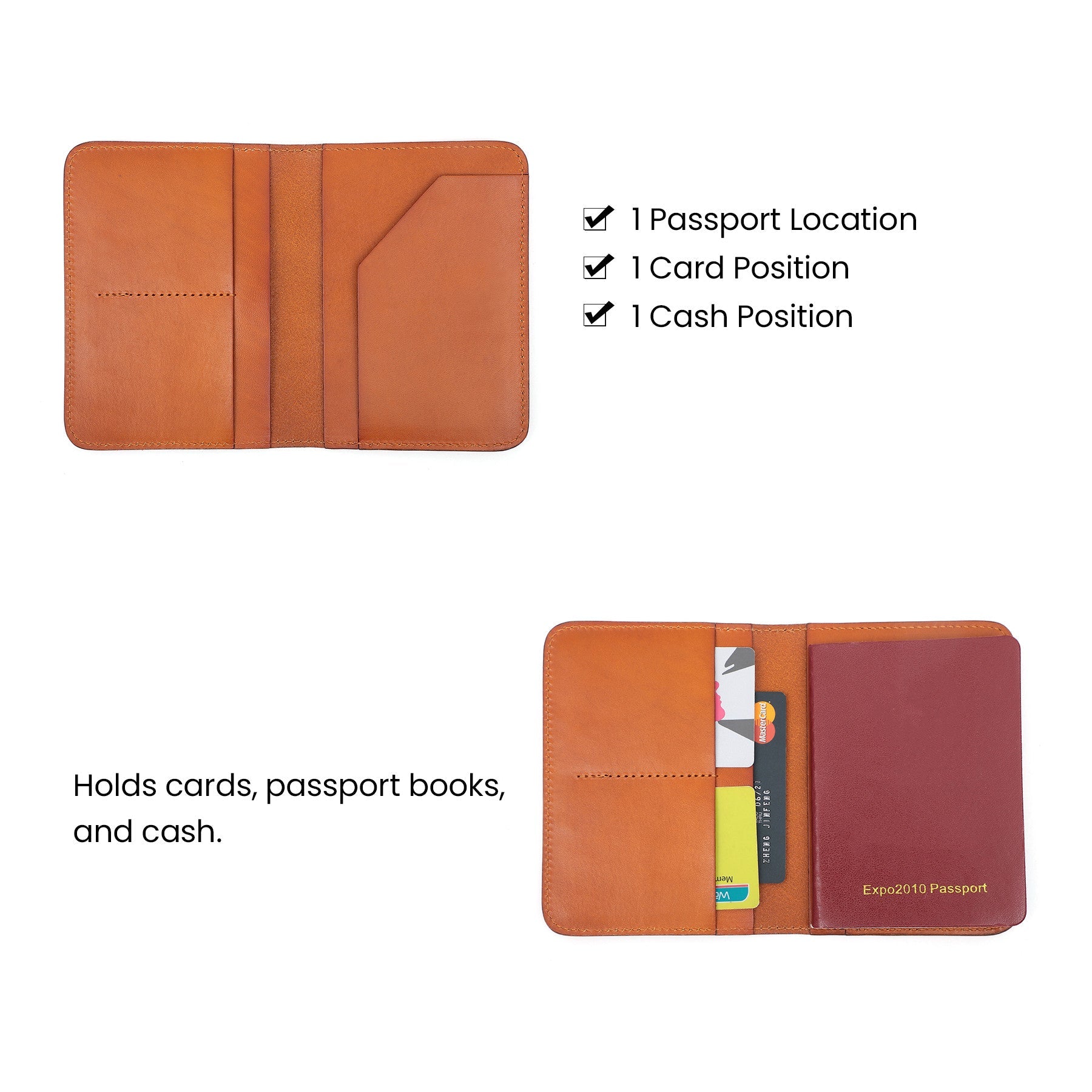 Durable Leather Passport Holder Woyaza