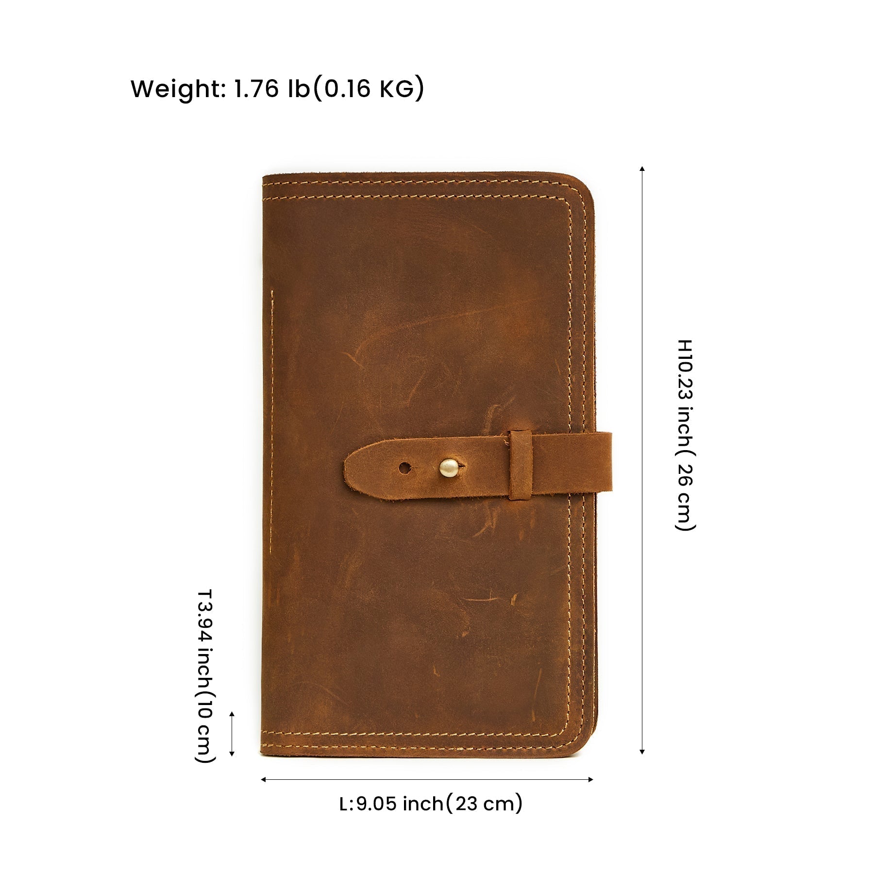 Retro Long Leather Passport Wallet Classic Style woyaza