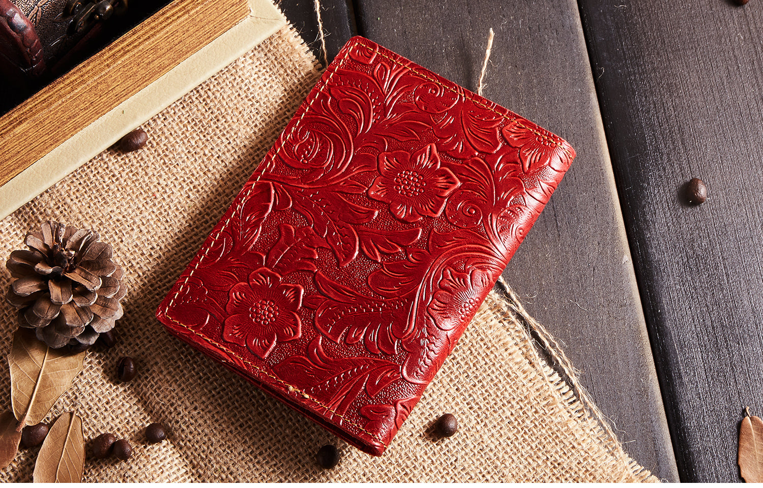 Stylish Leather Passport Organizer Case woyaza