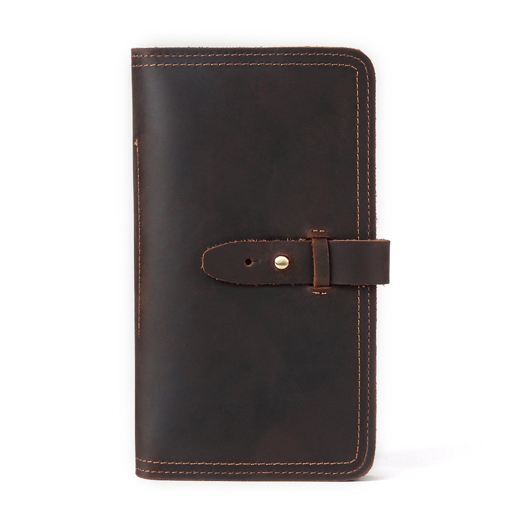 Unisex Retro Leather Passport Holder Long Format woyaza