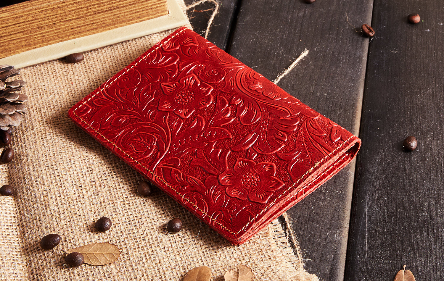 Traditional Leather Passport Wallet woyaza