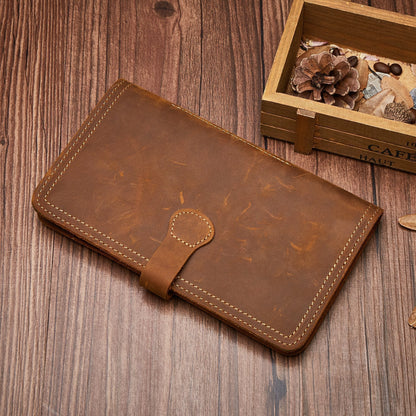 Classic Leather Passport Case Long Style woyaza