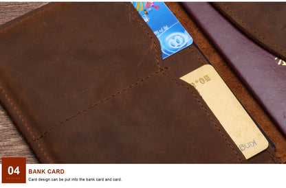 Contemporary Leather Passport Wallet Folio woyaza