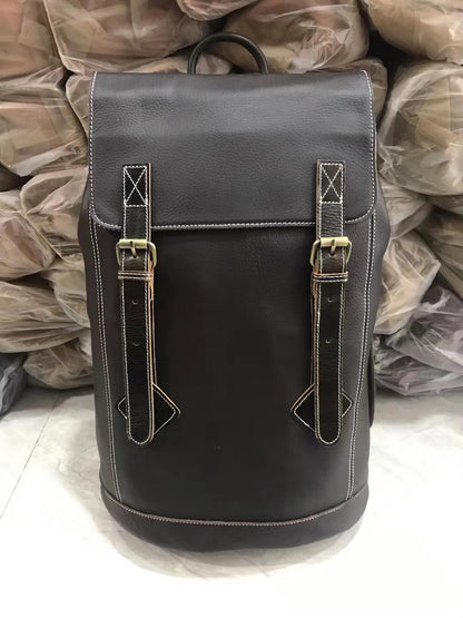 Fashionable Retro Style Leather College Backpack woyaza