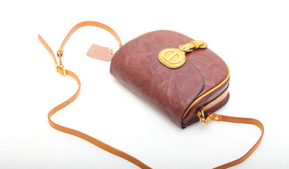 Retro Genuine Leather Shoulder Bag woyaza