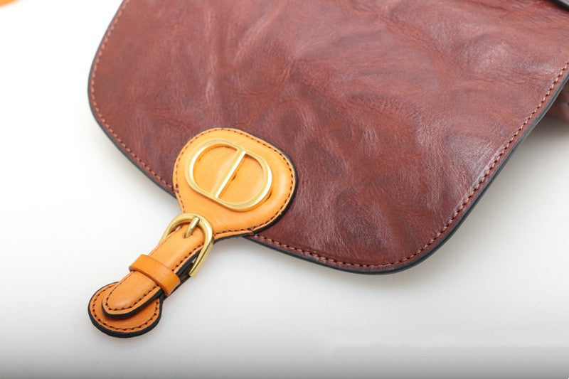 High-Quality Retro Leather Shoulder Purse woyaza