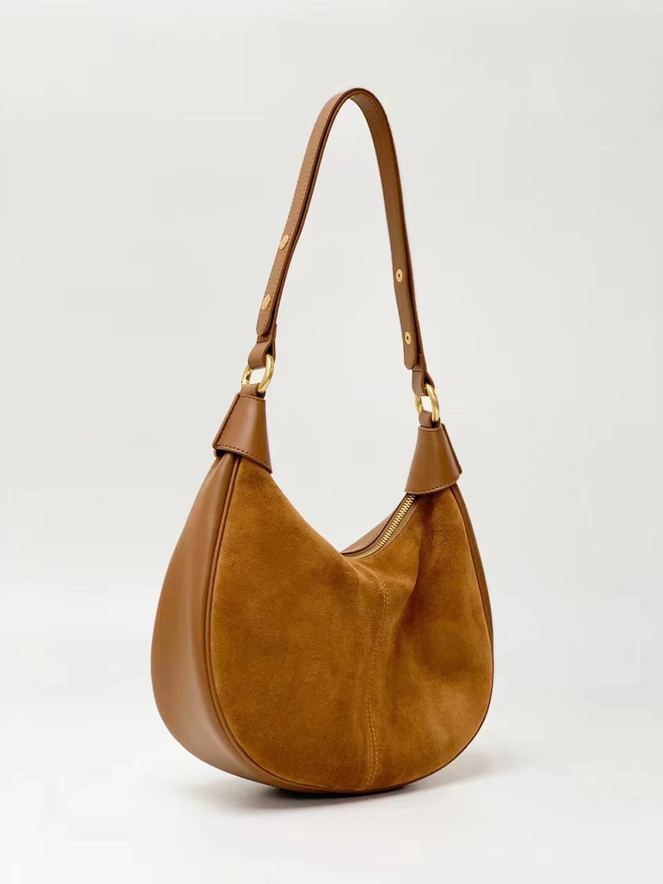Upcycled Vintage Genuine Leather Hobo Bag woyaza