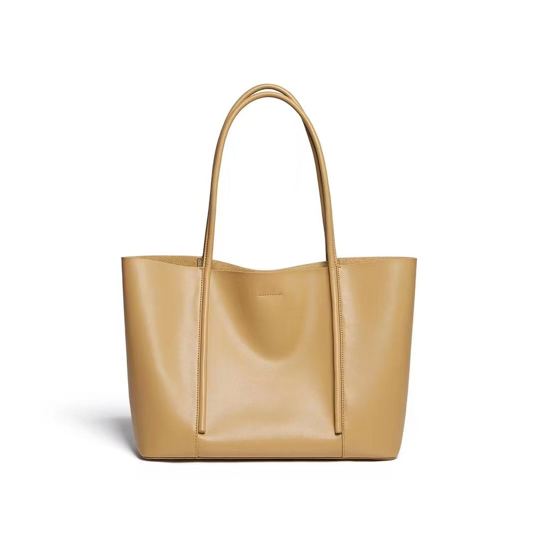 Premium Women's Fashionable Genuine Leather Large Capacity Tote Bag woyaza