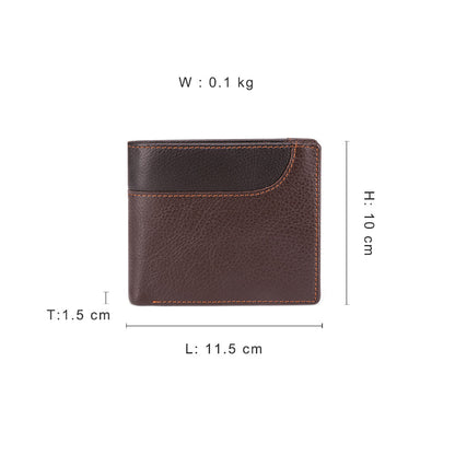 Modern Men's Leather Bifold Wallet woyaza