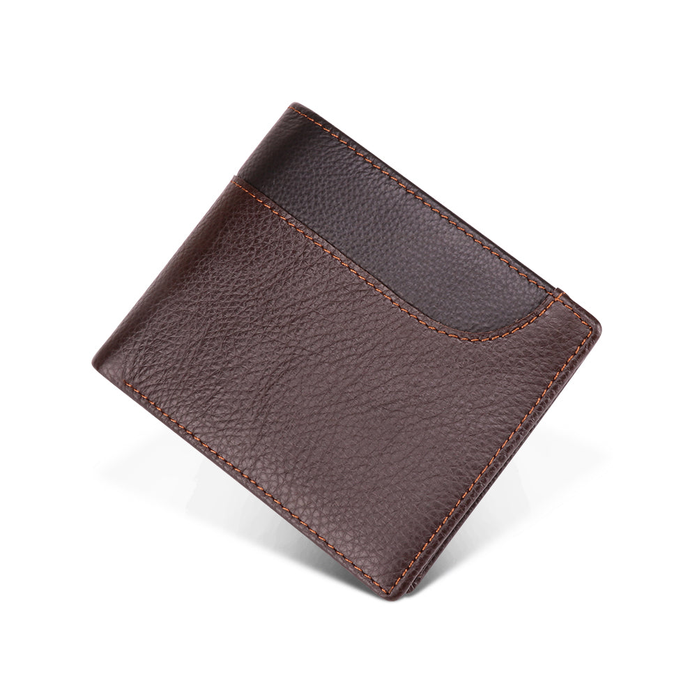 Classic Men's Leather Bifold Wallet woyaza