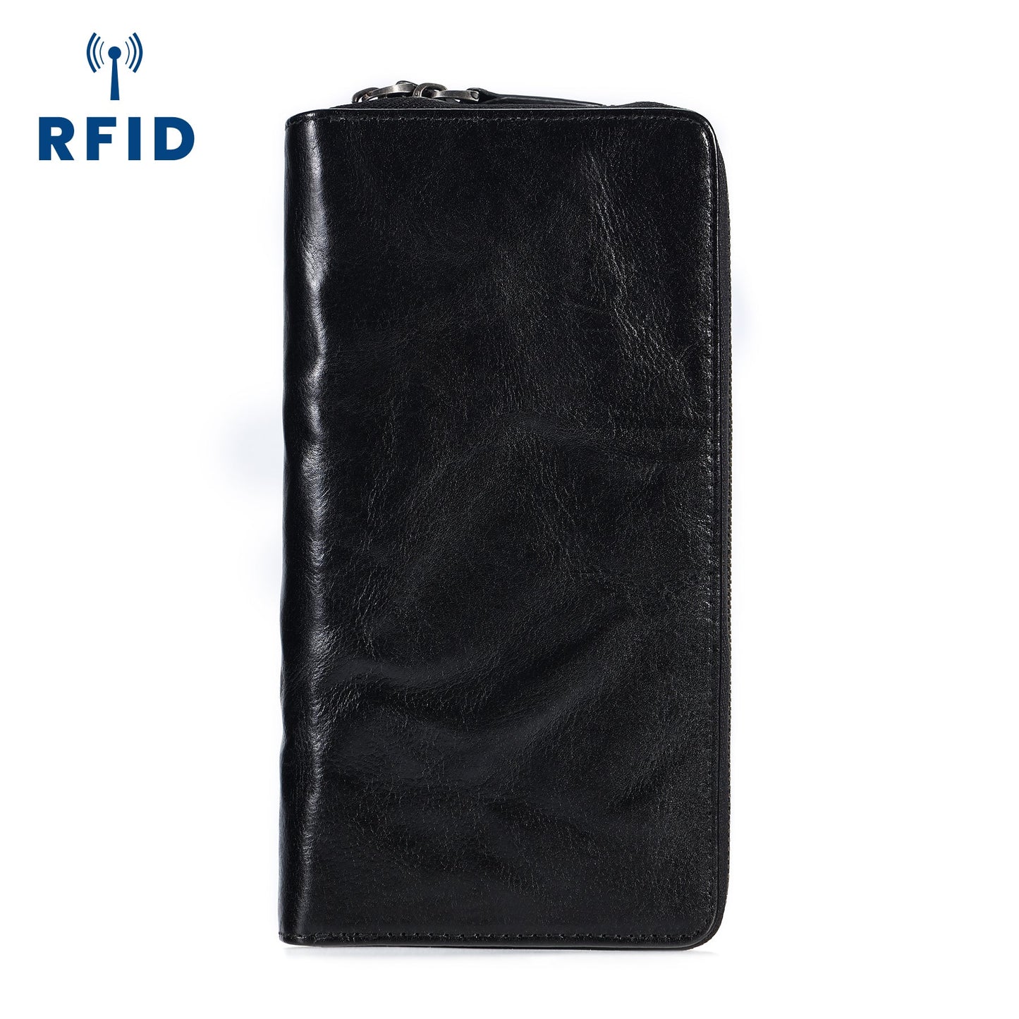 Premium Leather Men's Long Wallet with RFID Blocking woyaza