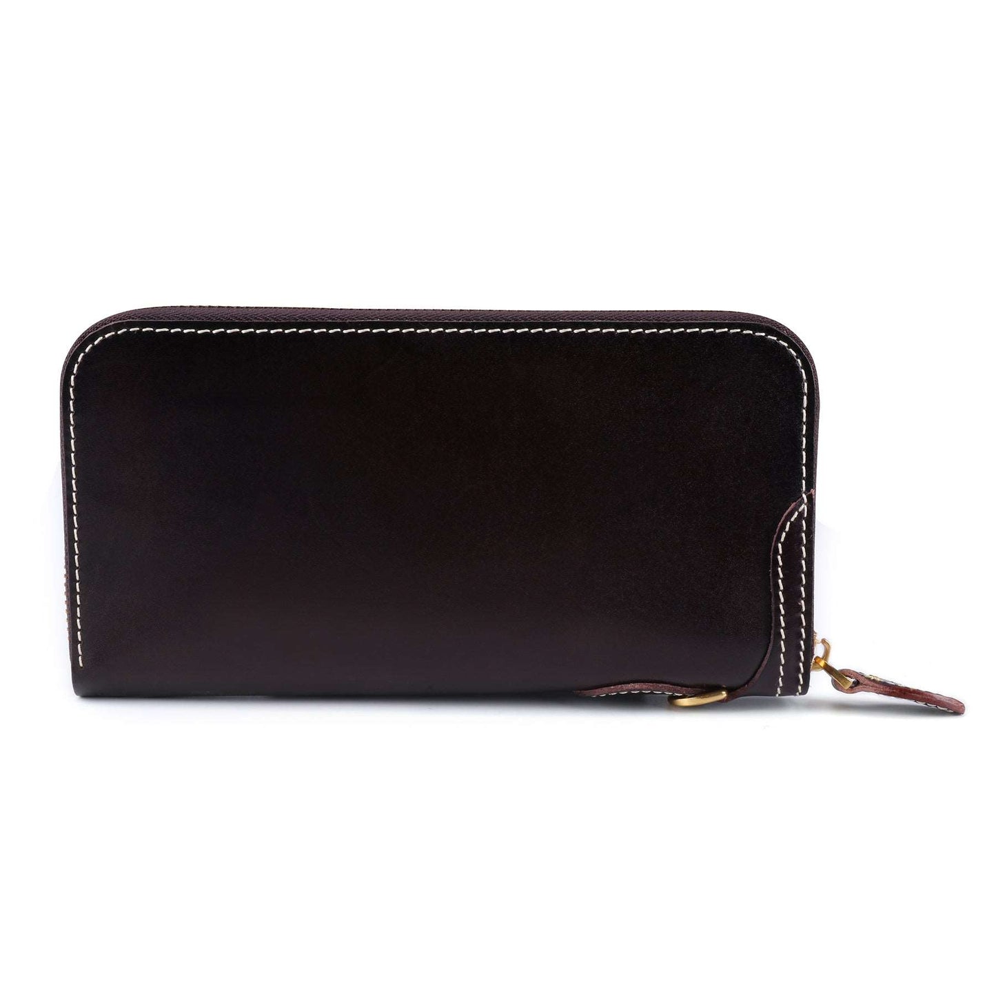 Sleek Long Leather Wallet for Women with Zipper Closure woyaza