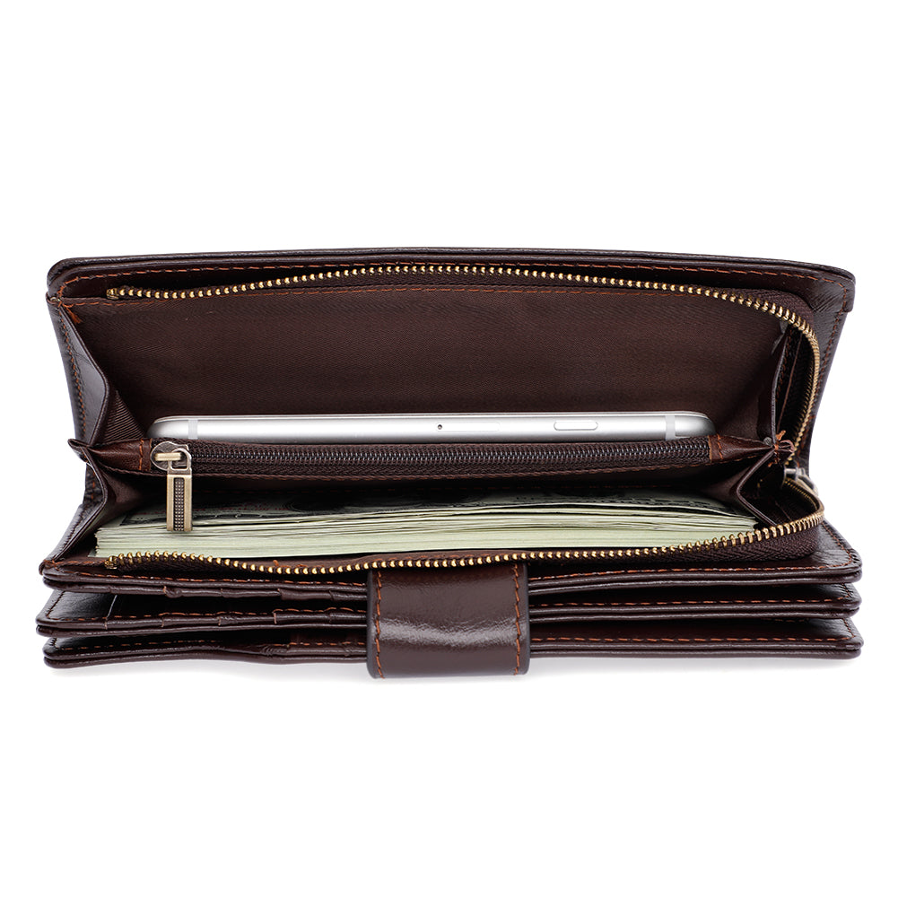 Durable Men's Leather Wallet with Card Slots Woyaza