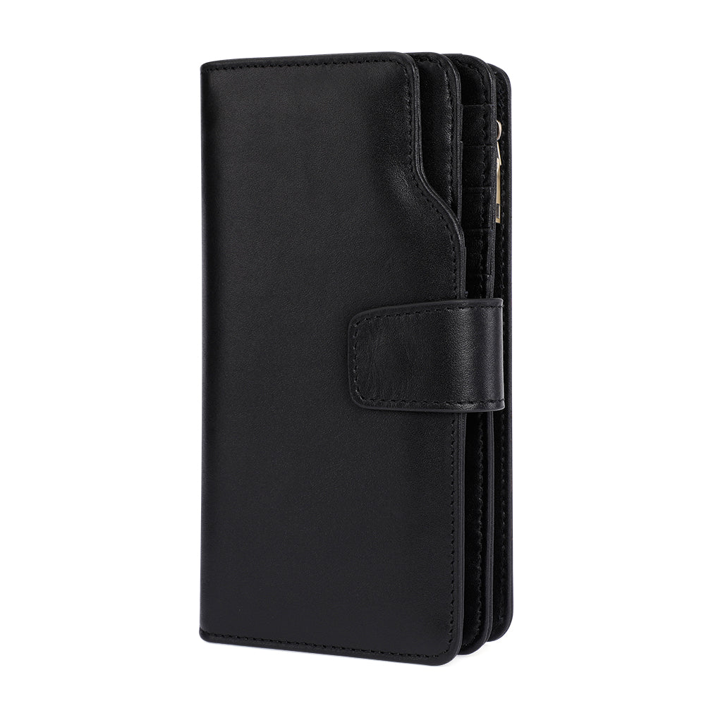 Stylish Men's Long Leather Wallet Clutch Woyaza