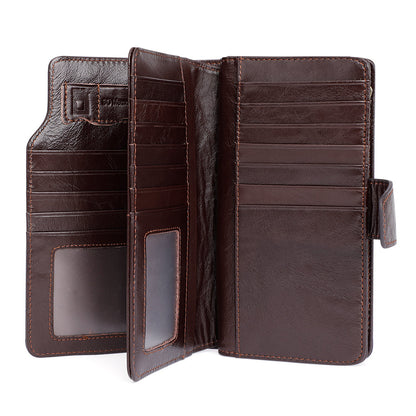 Elegant Men's Leather Trifold Wallet Purse Woyaza