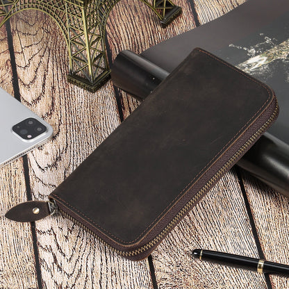 Fashionable Leather Men's Wallet RFID Blocking Card Case woyaza