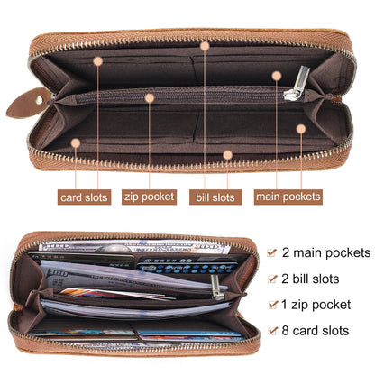 Exquisite Leather Men's Wallet RFID Blocking Card Holder woyaza