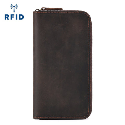 Elegant Men's Clutch Wallet RFID Blocking Technology woyaza