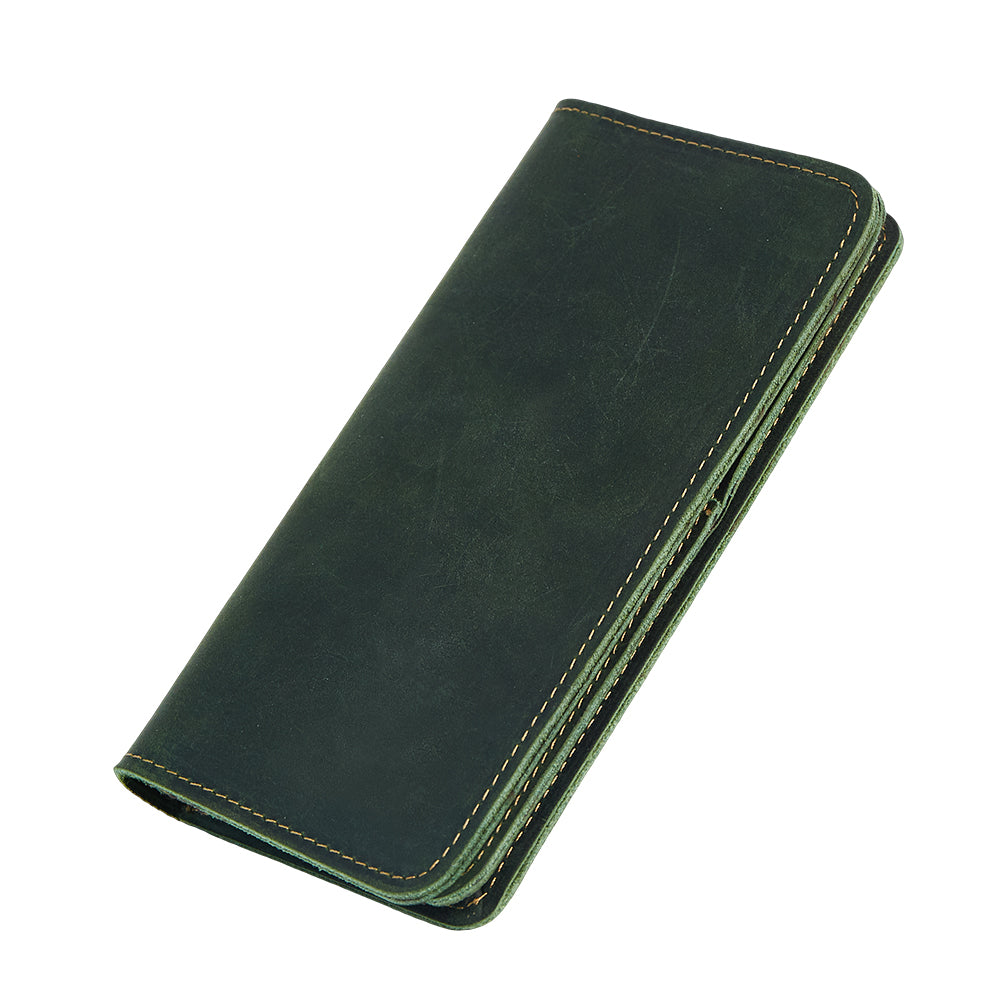 Luxury Genuine Leather Men's Long Wallet woyaza