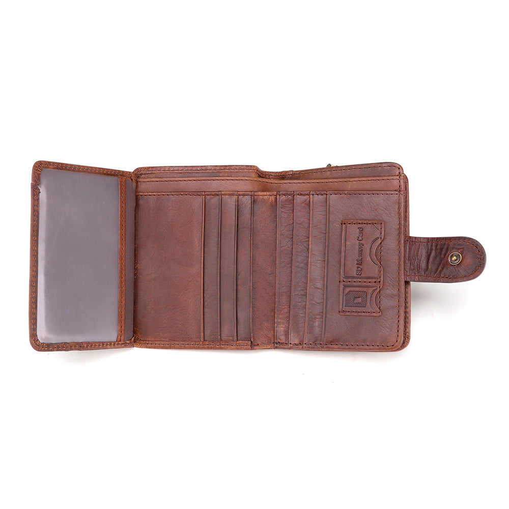 Handcrafted Men's Genuine Leather Bifold Wallet woyaza