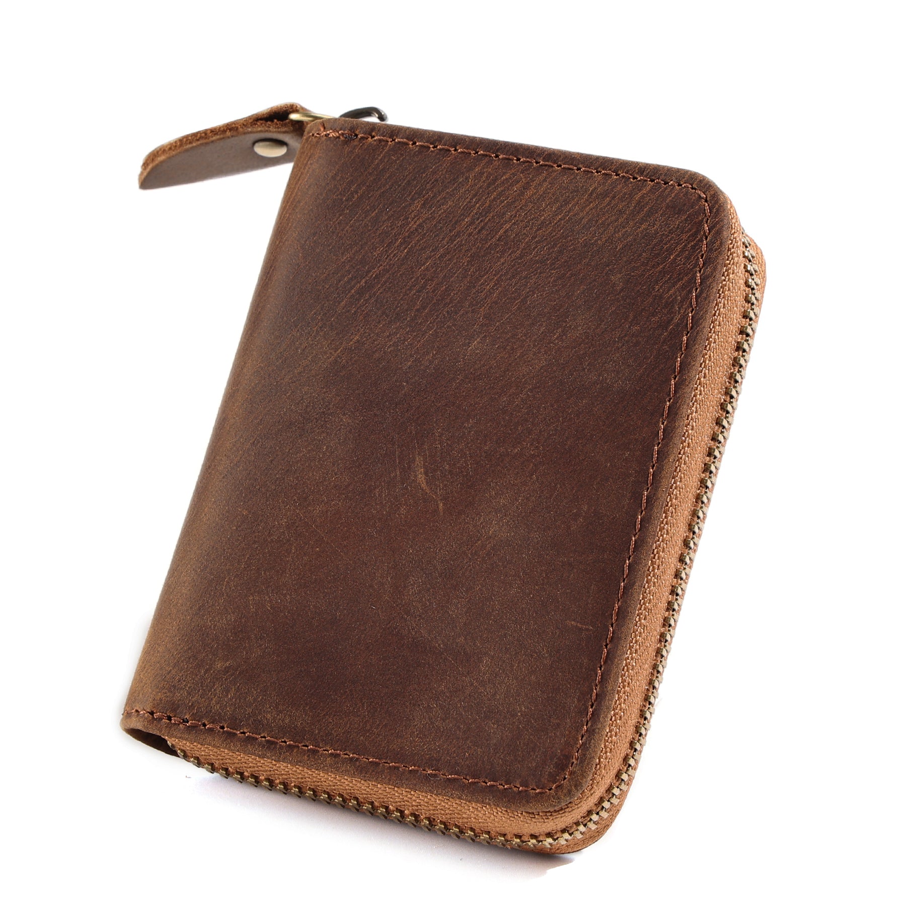 Functional Men's Leather Coin Holder Wallet Woyaza