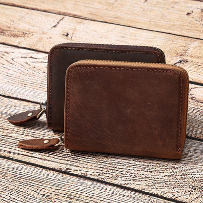 Sleek Men's Real Leather Coin Wallet Woyaza