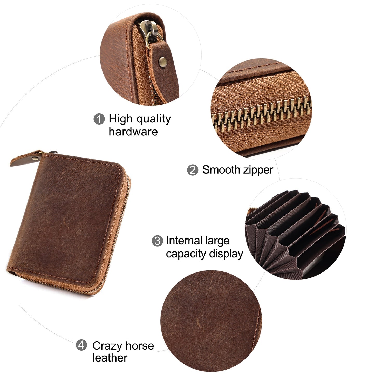 Compact Men's Leather Coin Case Woyaza