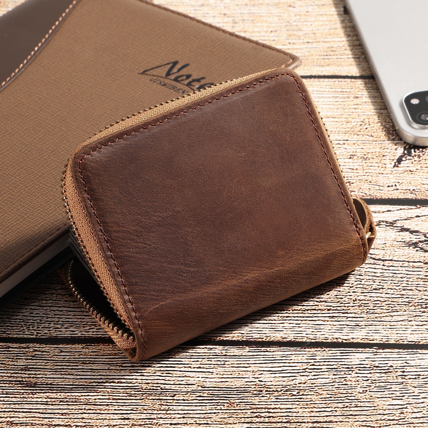 Stylish Leather Men's Coin Pocket Wallet Woyaza