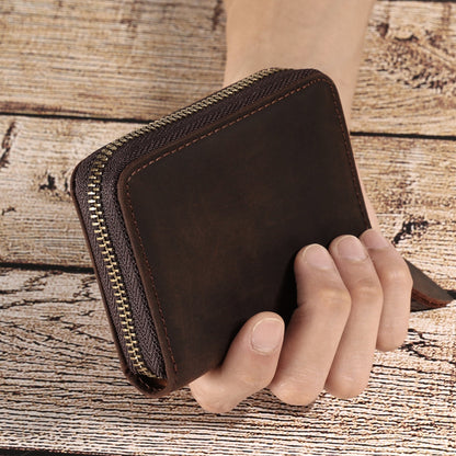 Premium Leather Men's Card Case Coin Purse Woyaza