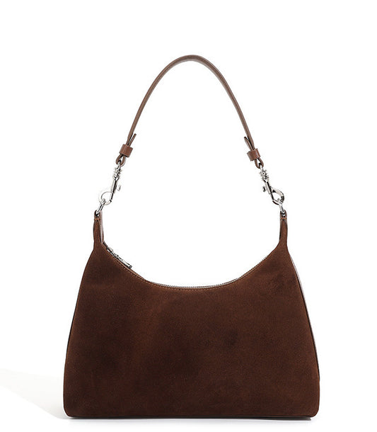 Women’s Fashion Genuine Leather Suede Shoulder Bag for Daily Commute