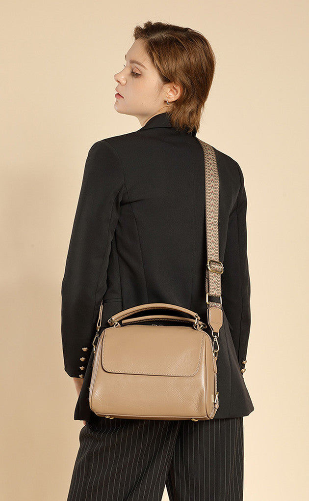 Versatile Leather Bag for Women with Adjustable Shoulder Strap