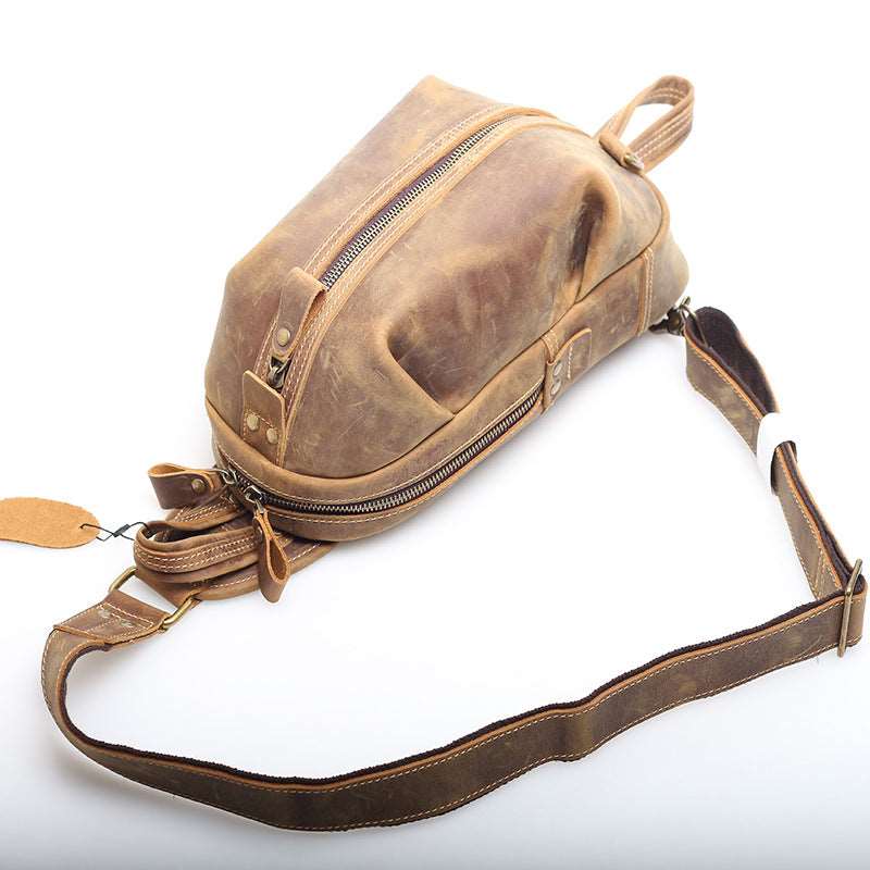 Antique Leather Crossbody Shoulder Bag woyaza