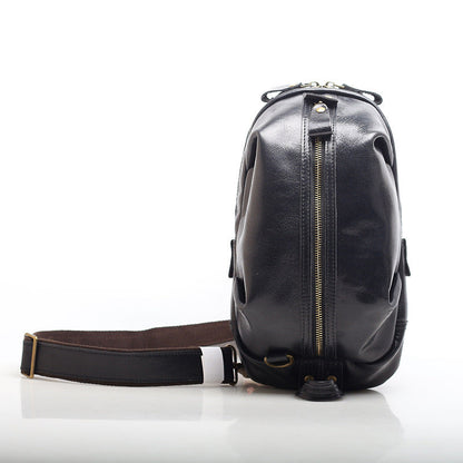 Handcrafted Leather Crossbody Utility Bag woyaza