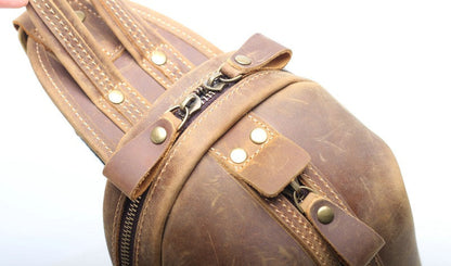 Vintage Inspired Leather Chest Rig Bag woyaza