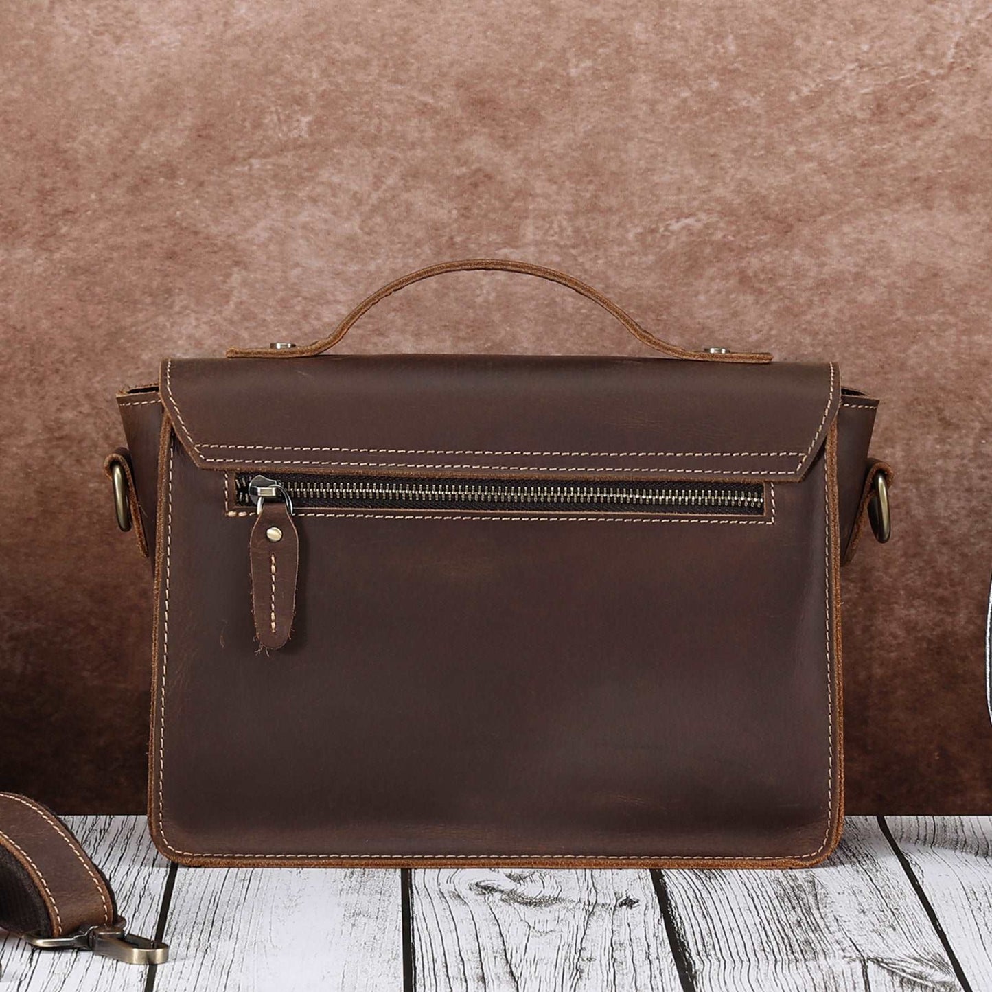 Premium Leather Crossbody Bag for Businessmen woyaza