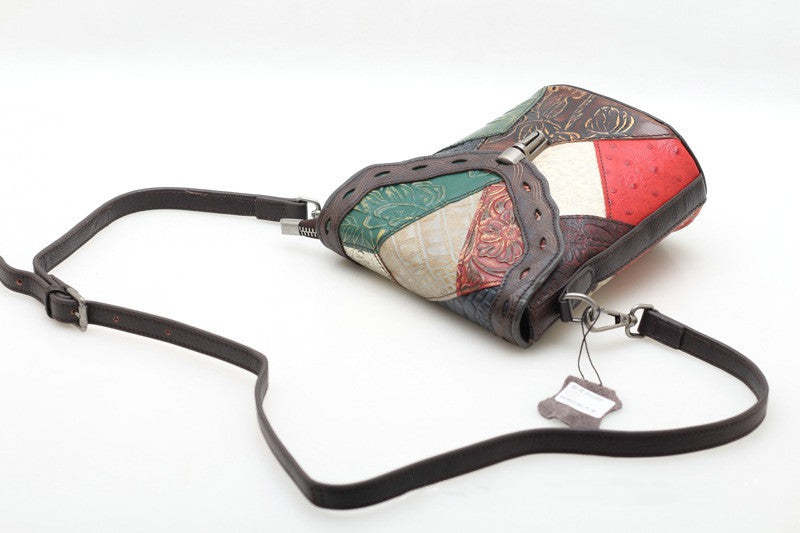 Small Leather Shoulder Bag with Vintage Charm Woyaza