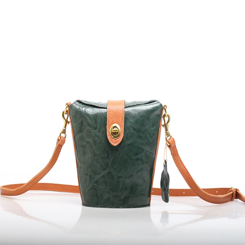 Vintage Inspired Bucket Shoulder Bag for Women woyaza