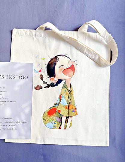 minimalist cotton tote bag for casual city walks and weekends