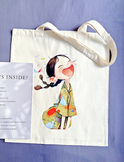 minimalist cotton tote bag for casual city walks and weekends