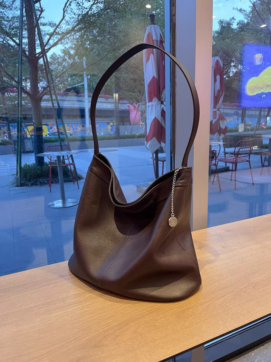 Soft Leather Work Tote Bag for Women