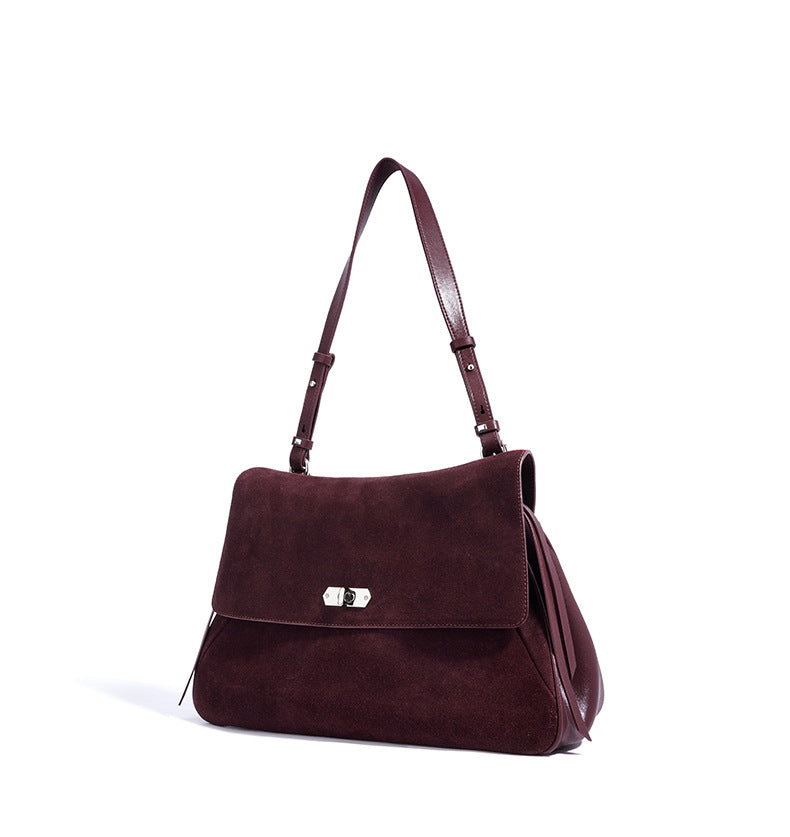 Trendy Suede Crossbody Bag for Women’s Casual and Formal Outfits