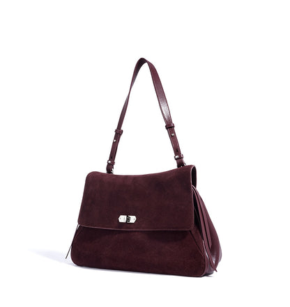 Trendy Suede Crossbody Bag for Women’s Casual and Formal Outfits