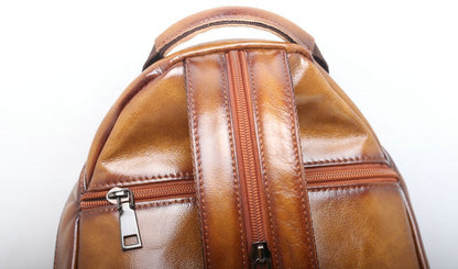 Dapper Leather Crossbody Messenger Bag woyaza