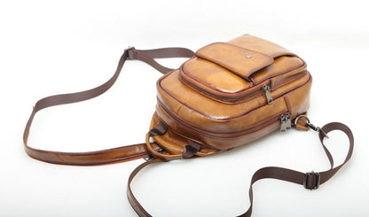 Timeless Leather Crossbody Satchel Pack woyaza