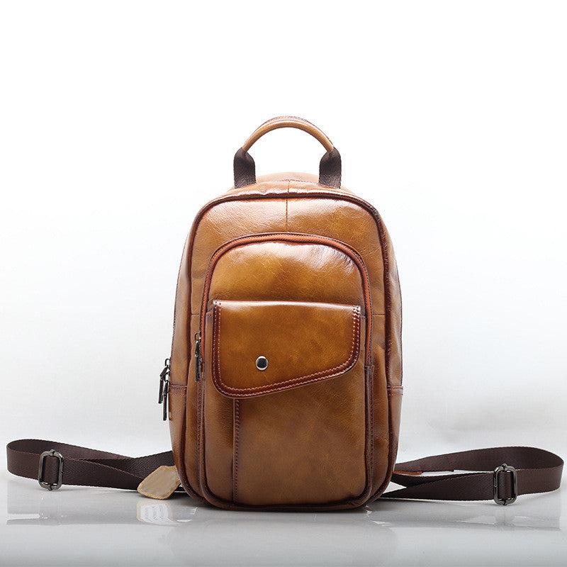 Retro Inspired Leather Sling Shoulder Bag woyaza